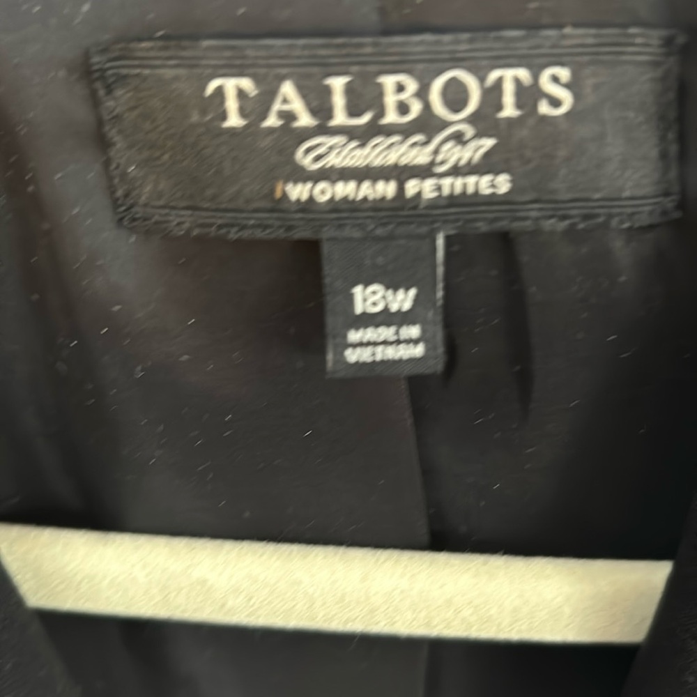 Talbots women’s 18W Petite Black Blazer